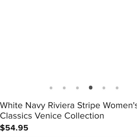 TOMS White Navy Riviera Stripe Women’s Classics Venice Collection Sz 6.5 - Picture 7 of 7